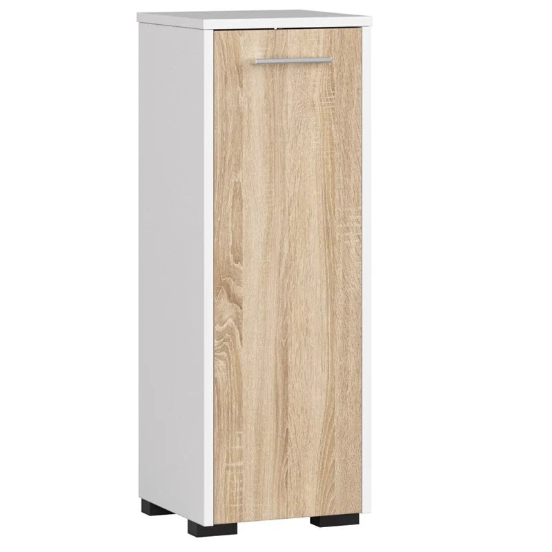 Mobile bagno AKORD Bianca 30 cm 1 anta inserto frontale Sonoma Quercia 30x30x85 cm