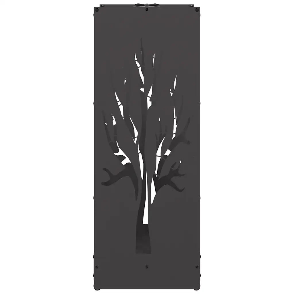 vidaXL Rastrelliera per Legna da Ardere Nera 40x30x80 cm