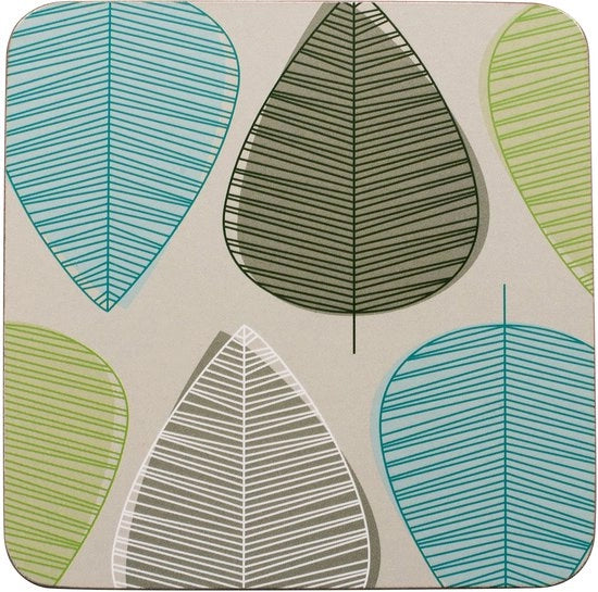 Set di supporti per bicchieri in vetro, set da 4, con cuscino in gomma.