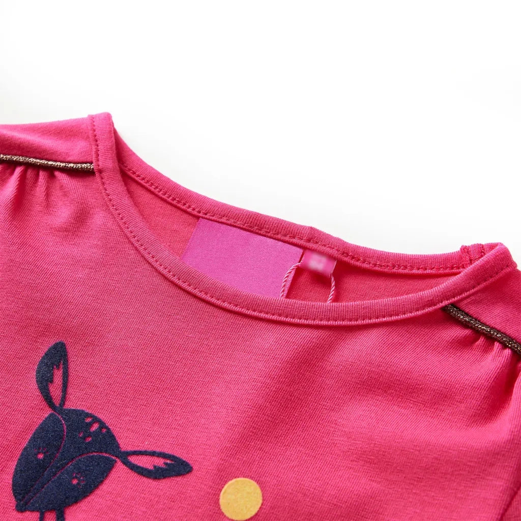 Maglietta da Bambina a Maniche Lunghe Fucsia 140 13533