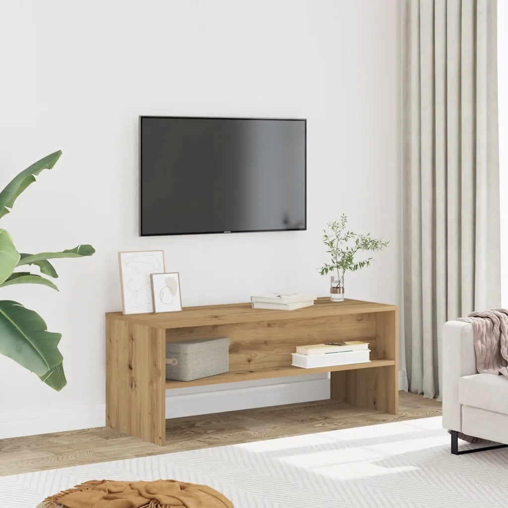 Mobile Porta TV Rovere Artigianale 100x40x40 cm in Truciolato 855769