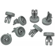 KIT 8PZ RUOTE CON SUPPORTO CESTO LAVASTOVIGLIE WHIRLPOOL IGNIS - Whirlpool Ariston Hotpoint