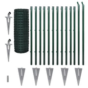 Recinzione da Giardino | Recinzione Europea in Acciaio 25 x 1,2 m Verde
