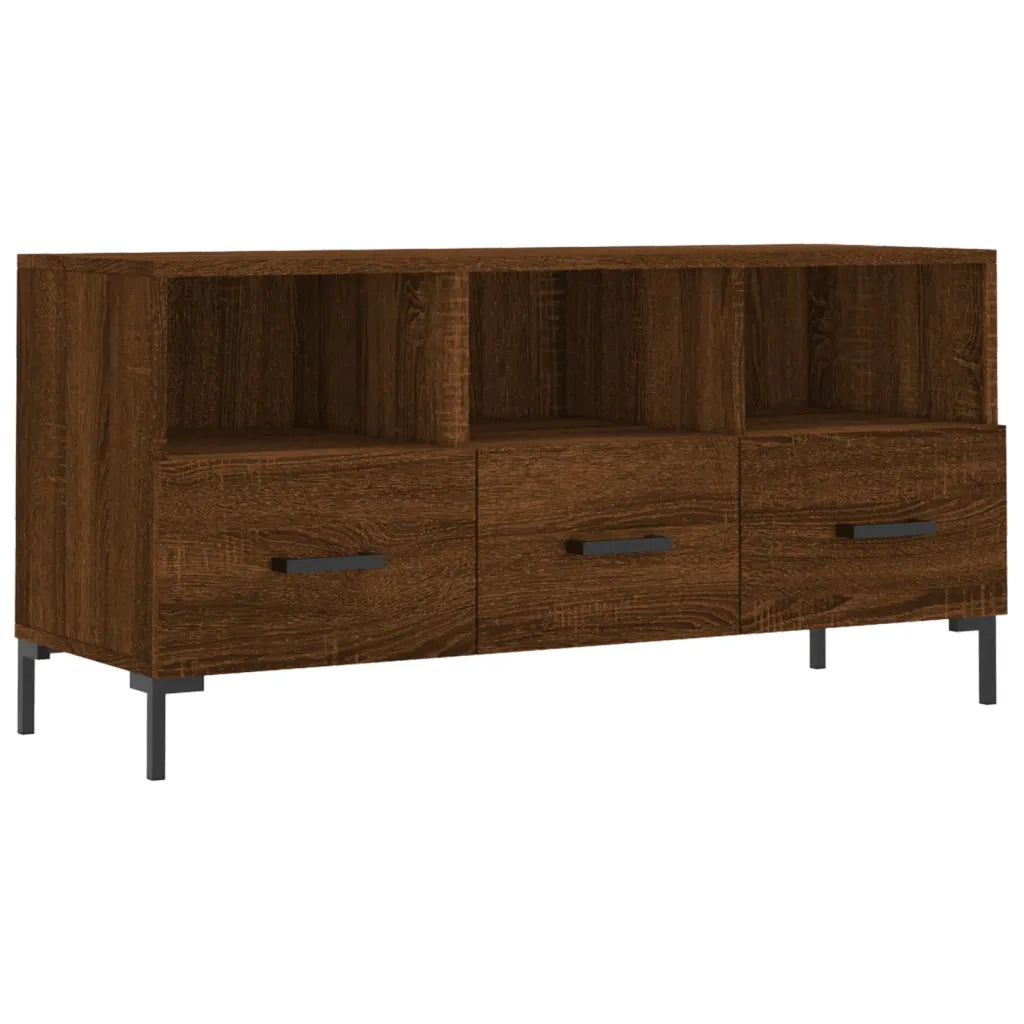 Mobile TV Rovere Marrone 102x36x50 cm in Legno Multistrato 829043