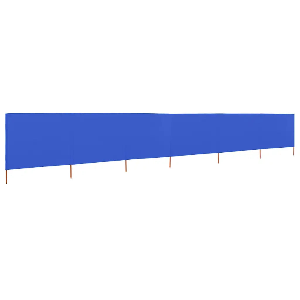 Paravento a 6 Pannelli in Tessuto 800x160 cm Azzurro CFW3689328