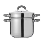 Set di 4 Cuociscola 3 Pezzi Cm 20 Inox Manici In Silicone