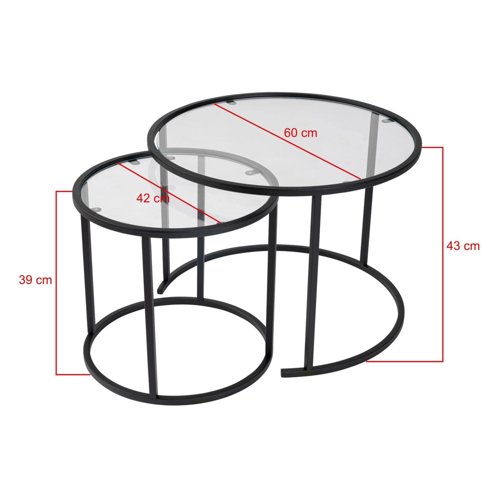 Simaxis, Tavolino da Salotto Modulabile, 60x60x43h cm Nero