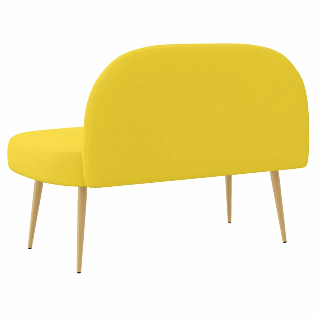 Panchina imbottita con schienale Giallo chiaro 110 x 60 x 76 cm