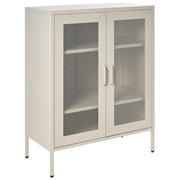Mobile da ufficio beige in metallo con 2 ante serrature e chiavi design industriale arredamento per ufficio domestico