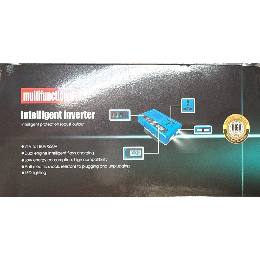 Trade Shop - Convertitore Di Batteria Per Makita 18v 150w Tensione 220v Dc 5v 2 Usb 1 Usb-c Adattatore -