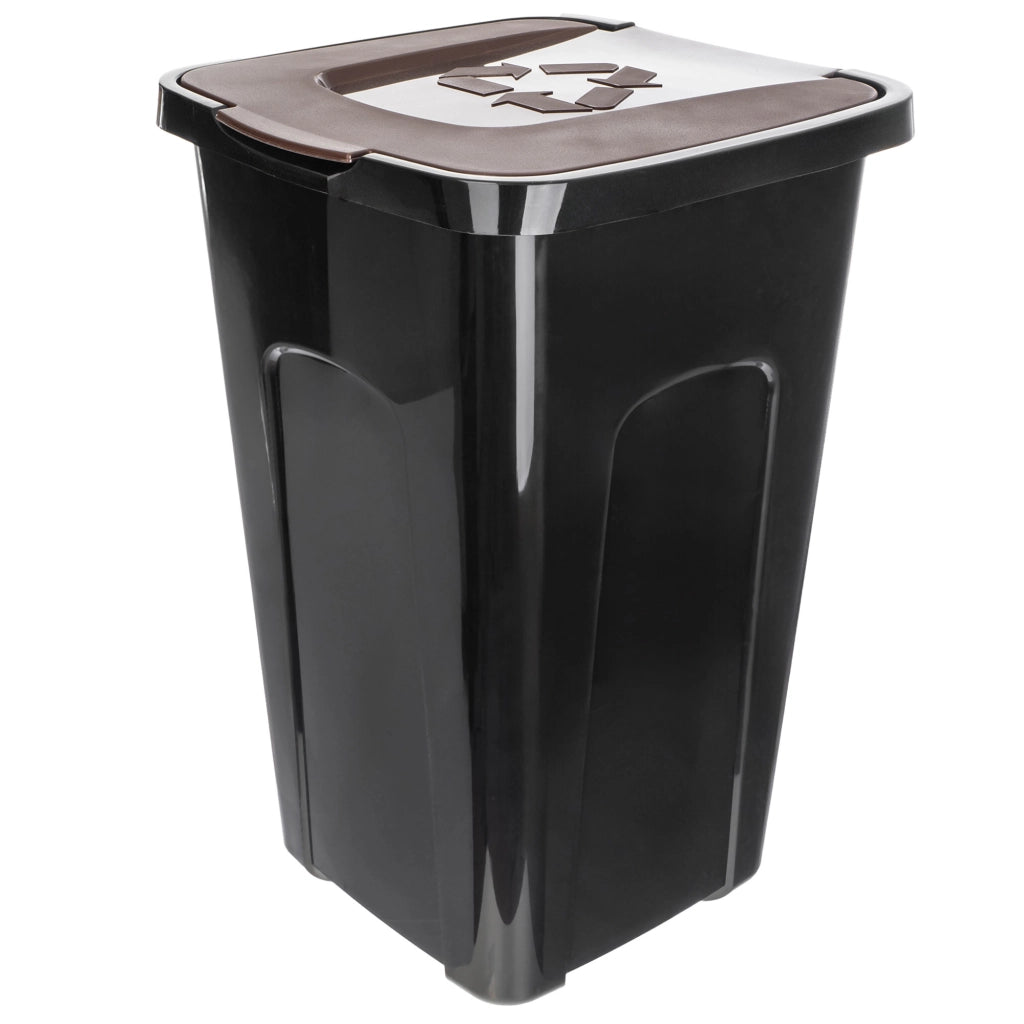 Cestino per la raccolta differenziata KADAX 50L Marrone Bio