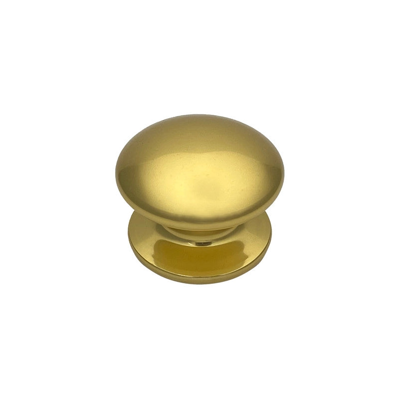Pomolo fisso per porta SAGUATTI 173/80BB in alluminio oro lucido