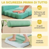 Set 15 Blocchi di Costruzioni Morbide Modulabili per Bambini con 200 Palline per Uso Interno, Multicolore