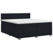 Letto box spring con materasso Nero 200 x 200 cm Tessuto 3450553