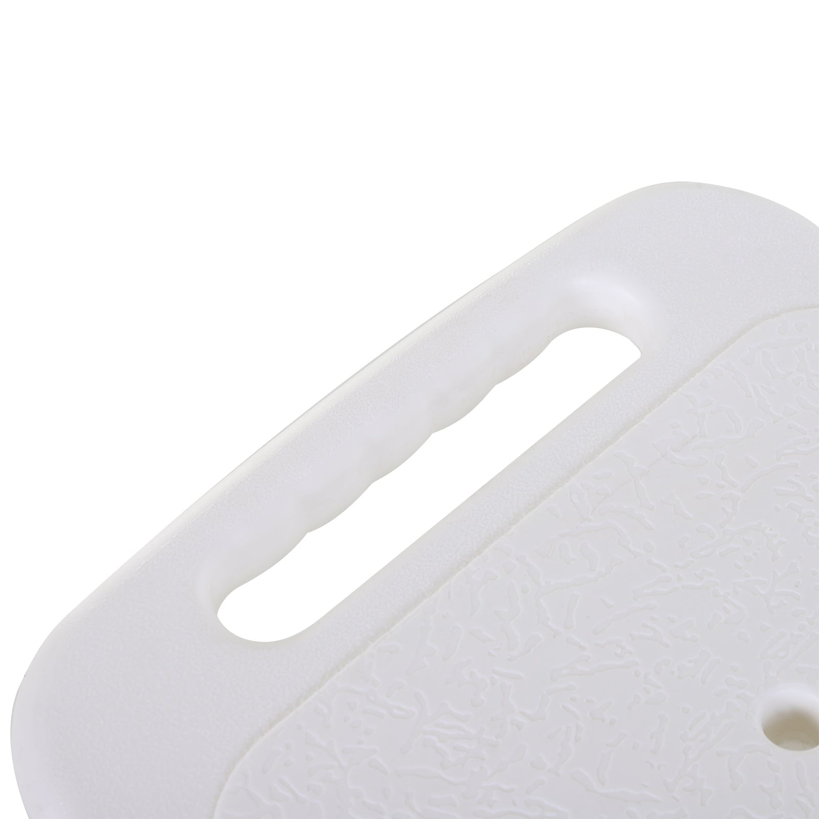 Sedia da Doccia Regolabile su 8 Livelli con Fori di Drenaggio in Alluminio e PE Bianco e Argento