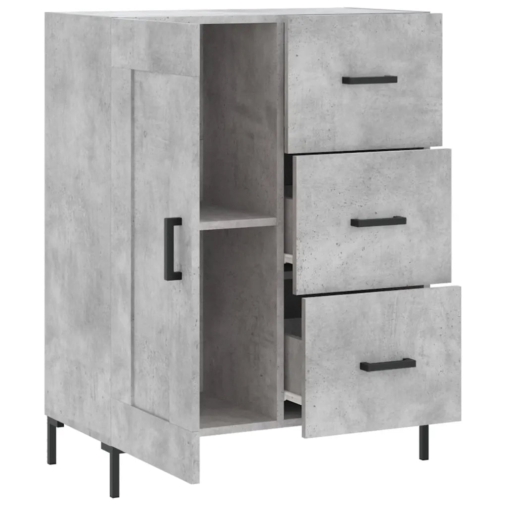 Credenza-Buffet-Armadio da cucina Grigio Cemento 69,5x34x90 cm in Legno Multistrato 489082