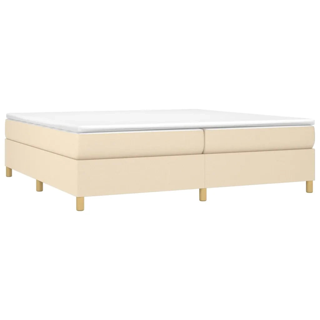 Struttura Letto a Rete a Molle Crema 200x200 cm in Tessuto 3120990