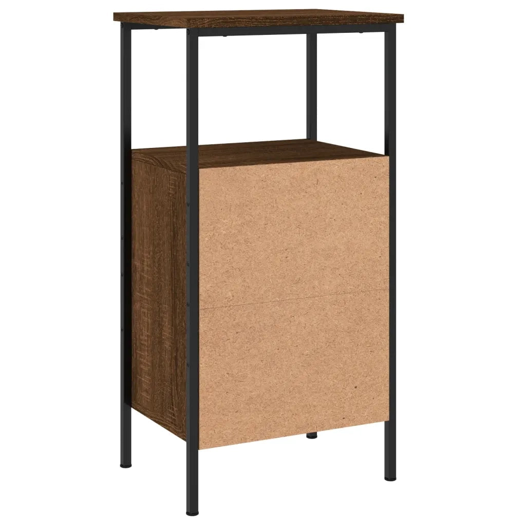Comodino Rovere Marrone 41x31x80 cm in Legno Multistrato 825931