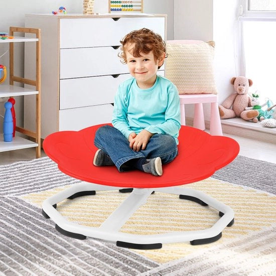 Sedia di equilibrio rosso Sedia girevole sensoriale per bambini, stimola la coordinazione motoria