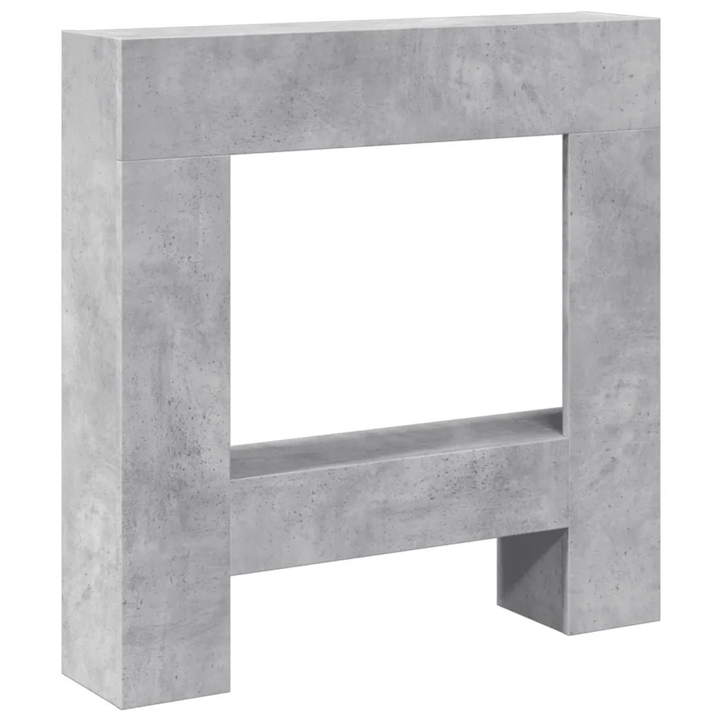 Cornice per Camino-Rivestimento per Camino Grigio Cemento 81x18x82 cm in Truciolato