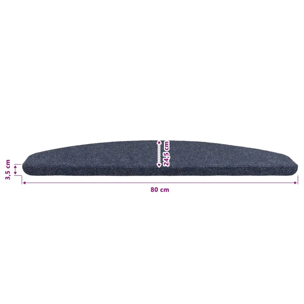Tappetini per scale autoadesivi 15 pcs Blu 80 x 28 x 3,5 cm 42040598