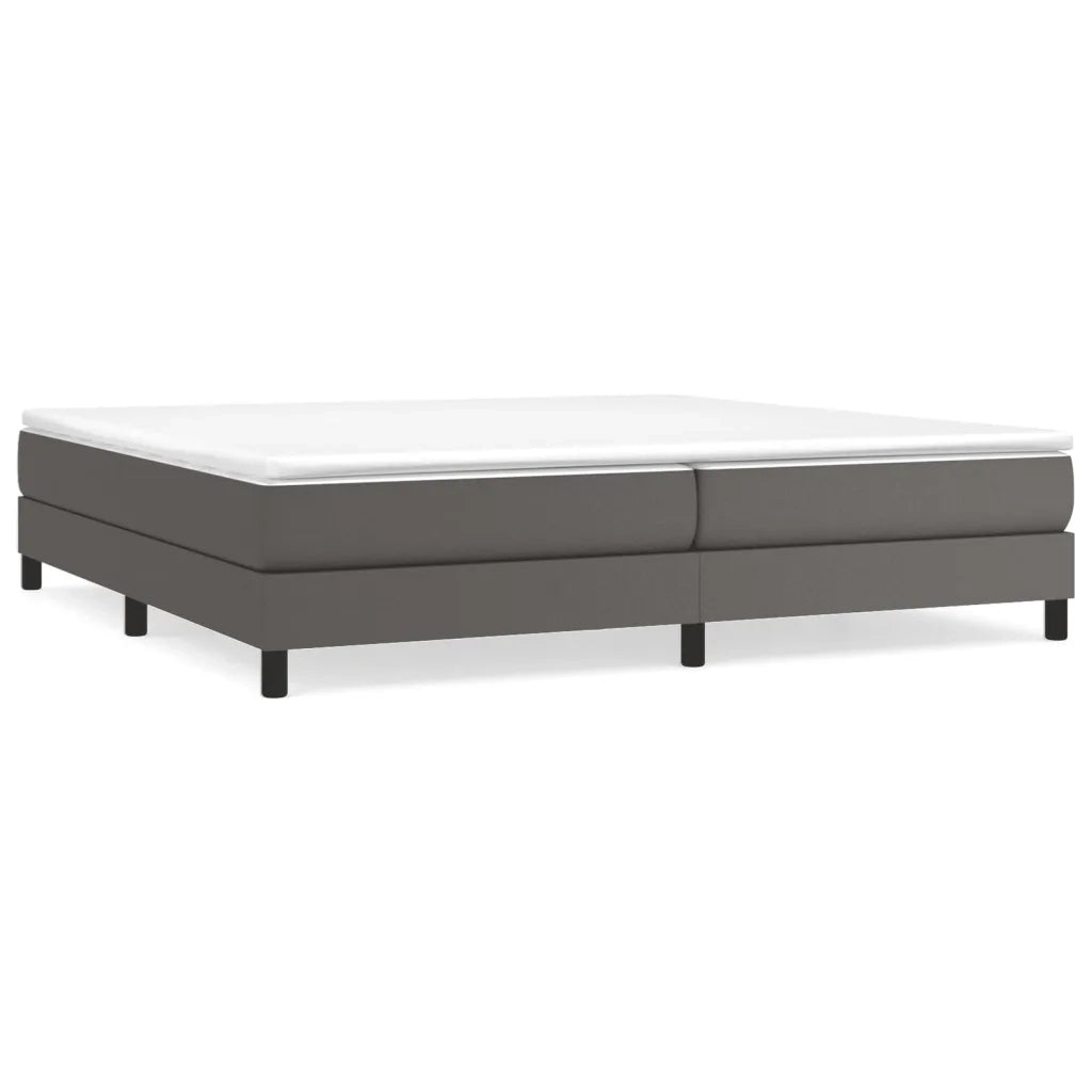 Struttura Letto a Rete a Molle-Giroletto Grigio 200x200 cm in Similpelle 743809