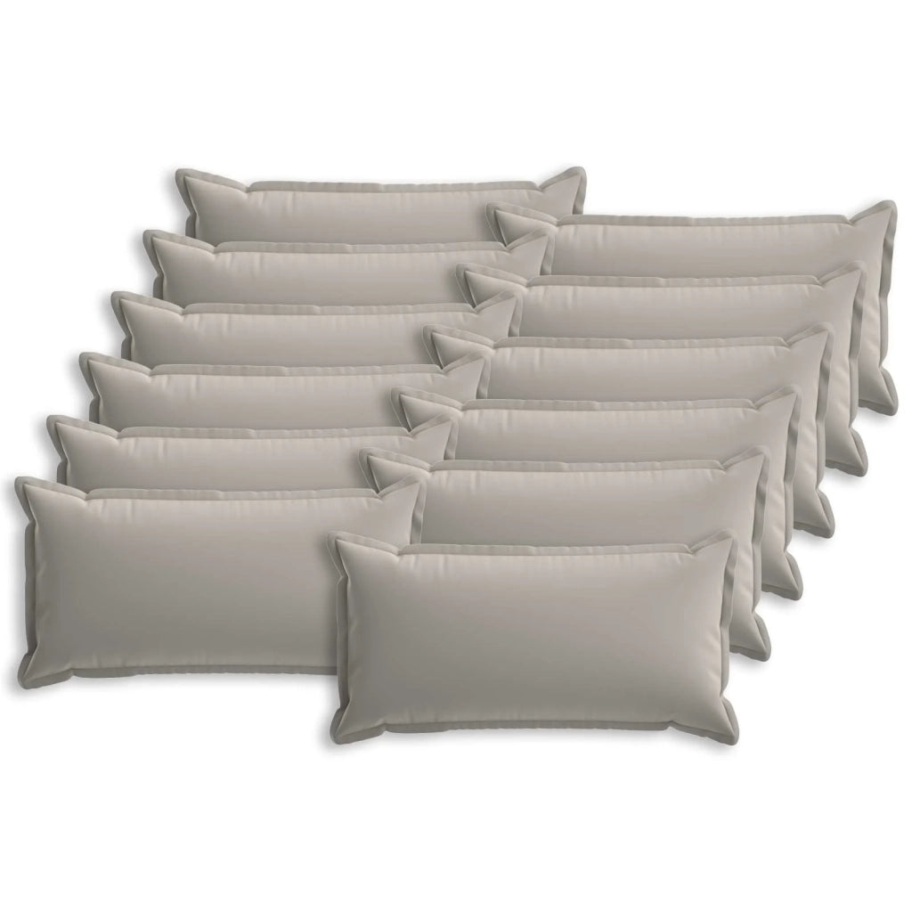 Federa 12 pcs HOUTEN Grigio 40 x 80 cm Poliestere 918294