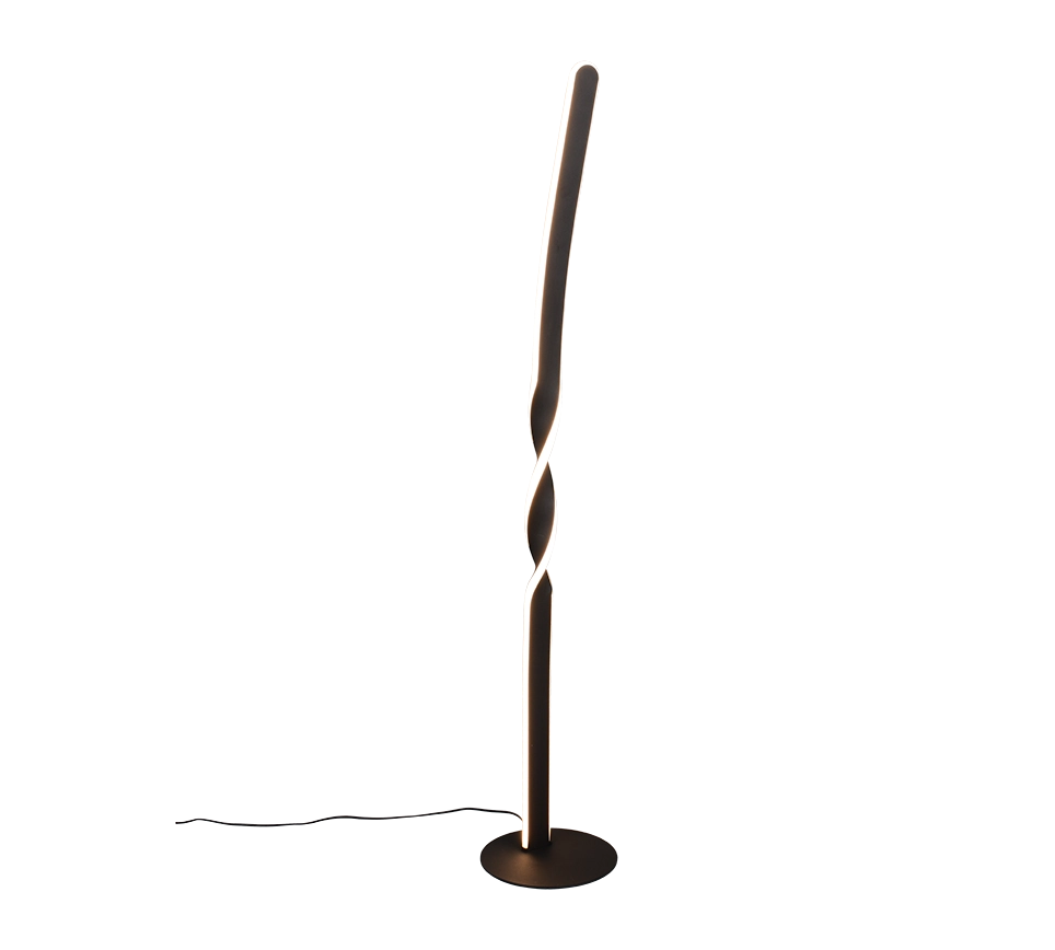 Piantana LED, metallo, nero, H 110 cm, Ginko