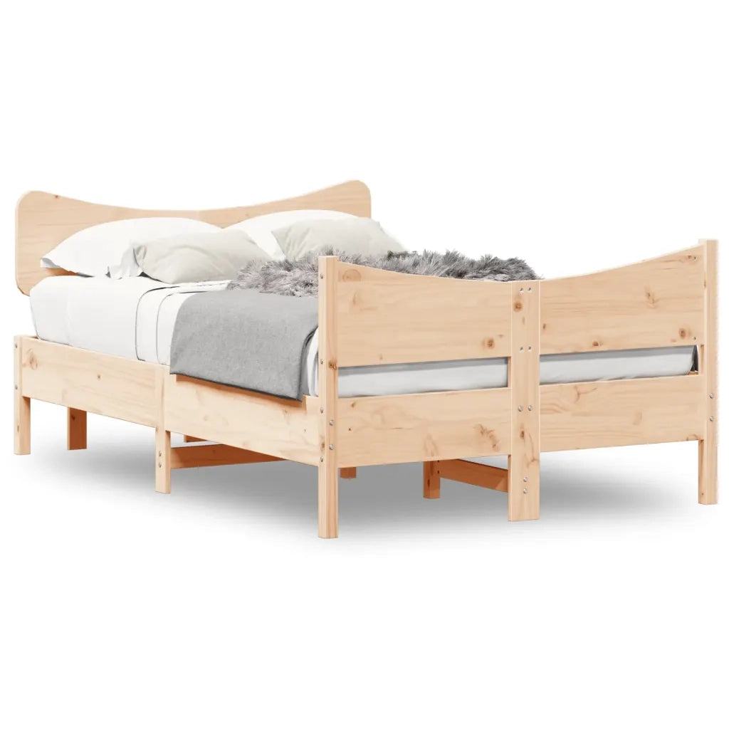 Letto senza Materasso 120x190 cm in Legno Massello di Pino 3216399