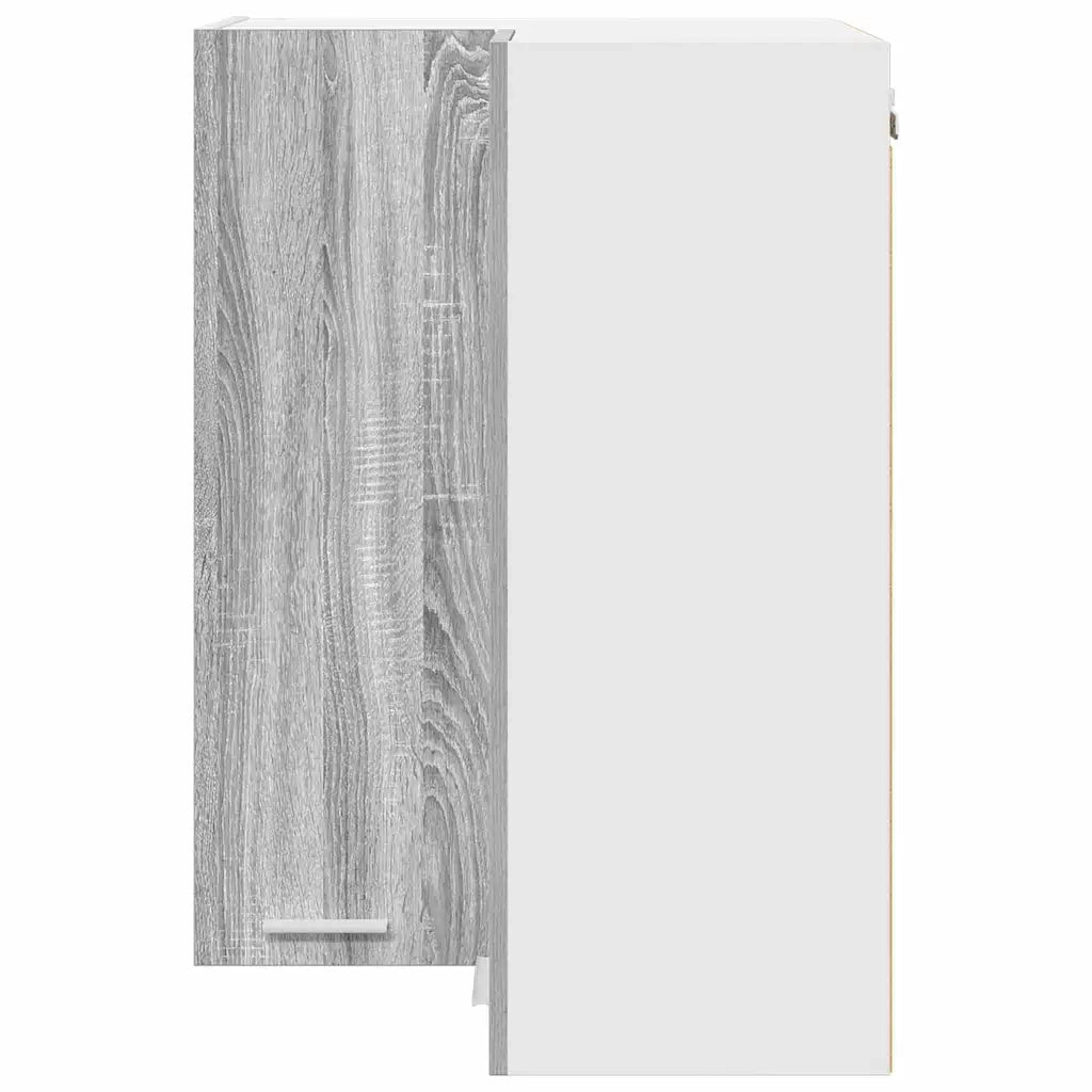 Armadio pensile Grigio Sonoma e Bianco 57 x 57 x 80 cm