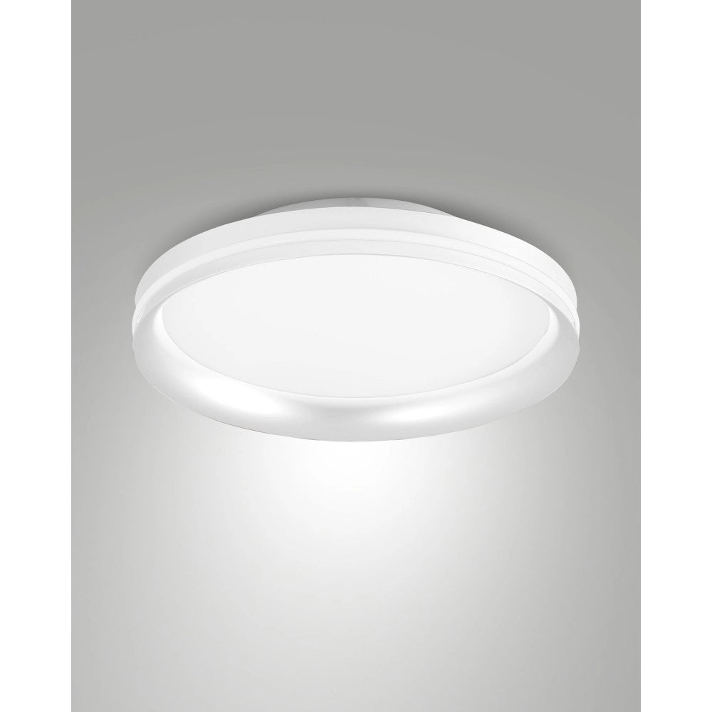 Isy - Applique da soffitto a LED in alluminio Fabas Luce - Led integrato 52W IP20 Bianca