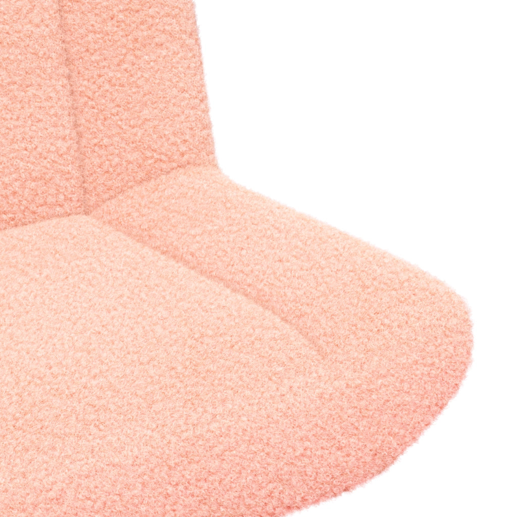 Sedia d'accento Rosa Baby Poliestere, Metallo Standard Girevole