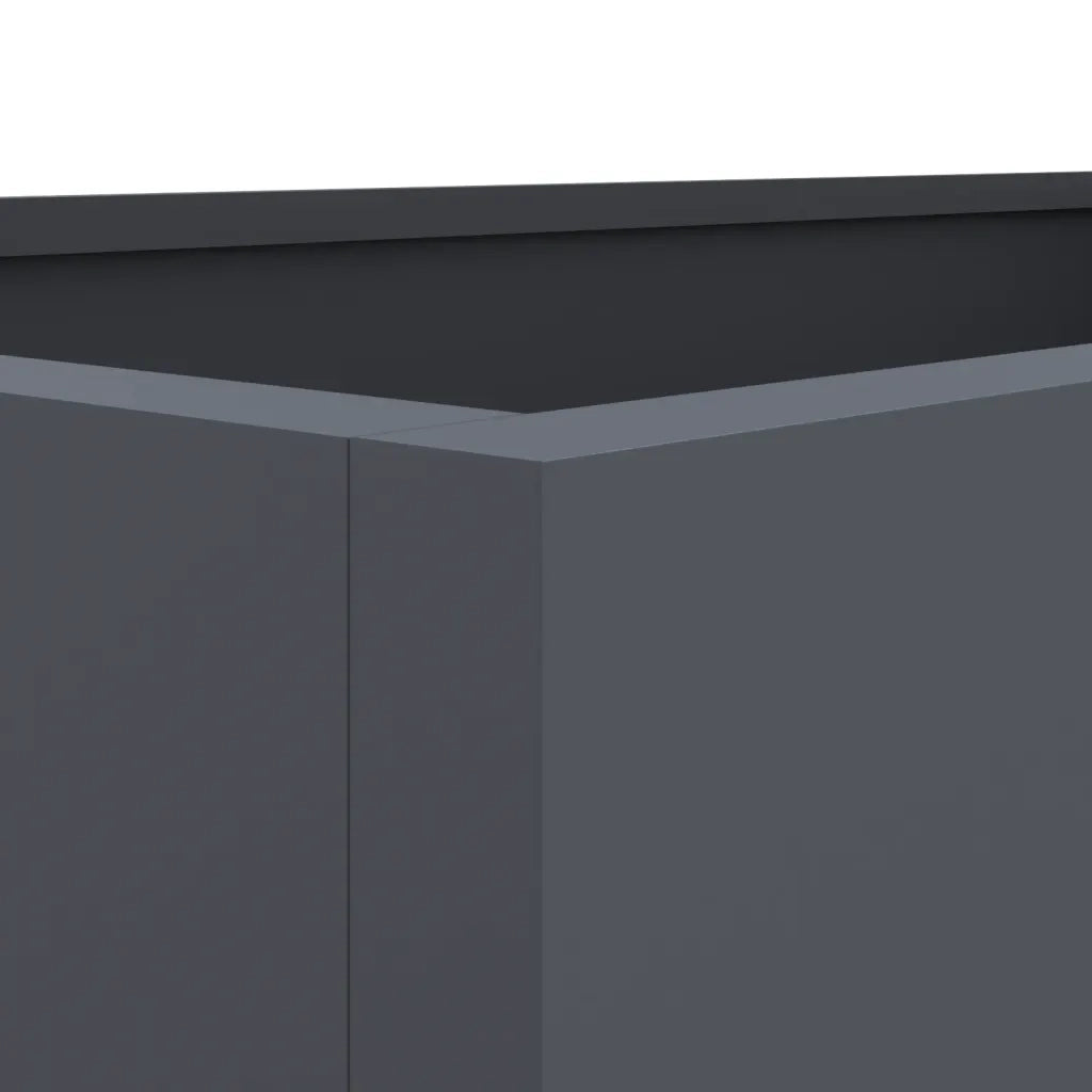 Fioriera Antracite 62x30x29 cm in Acciaio 841591