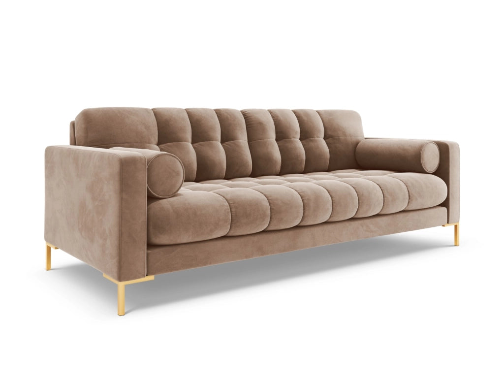 Cosmopolitan Design - Divano "Bali" 4 posti in velluto beige 