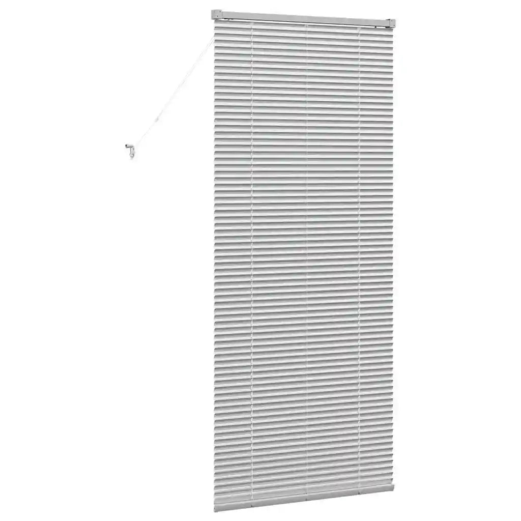 vidaXL Tenda per Finestra con tende Manuale Argento Alluminio