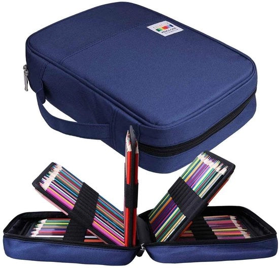 Etui per Matite con Grande Capacità - Impermeabile - Contenitore con 72 Fessure - Duraturo - Protezione contro Polvere/Acqua - Compatto e Leggero - 72 Fessure