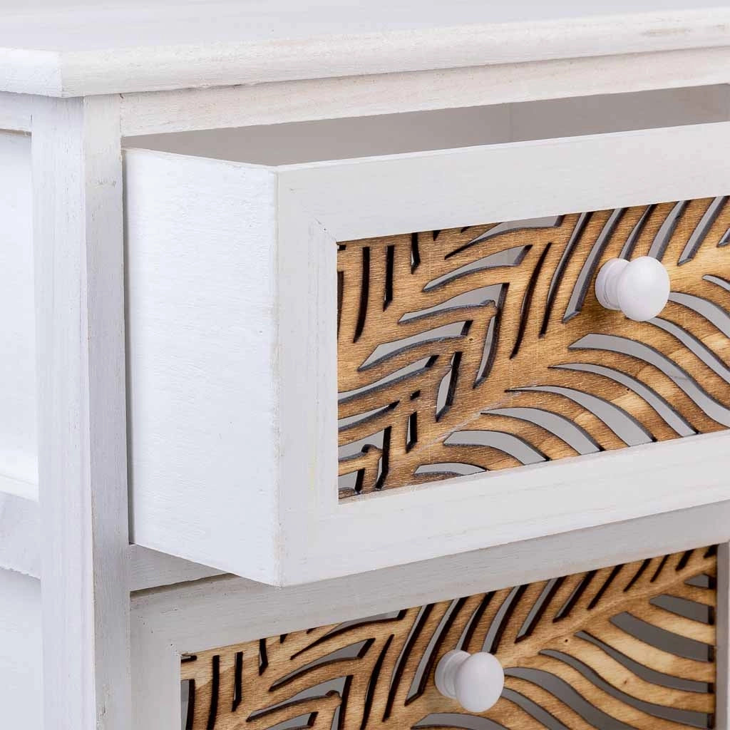 Cassettiera in legno bianco 40x29x58h