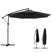Ombrellone da Giardino 3x3 m ¨C zephmum ¨C Nero, Metallo, Poliestere