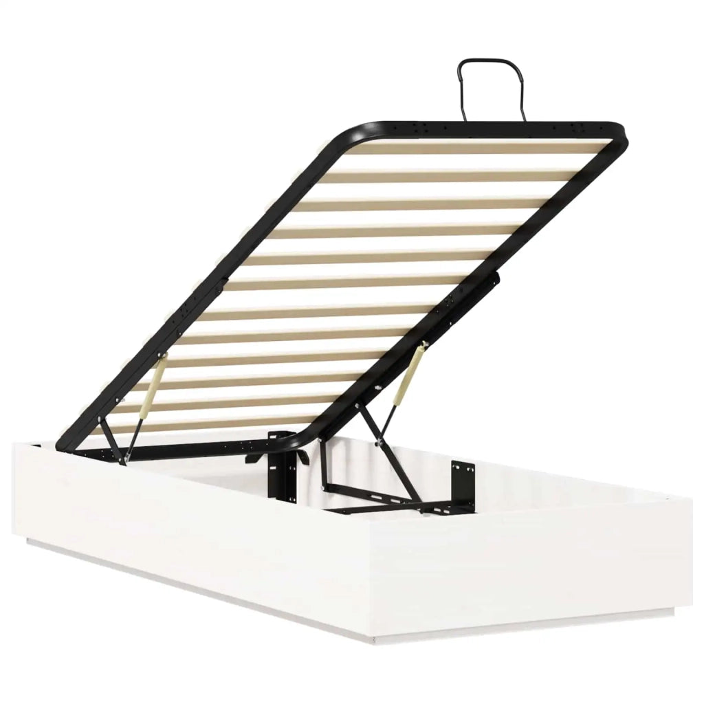Letto ottomano Bianco 75 x 190 cm Legno di pino massiccio 3418724