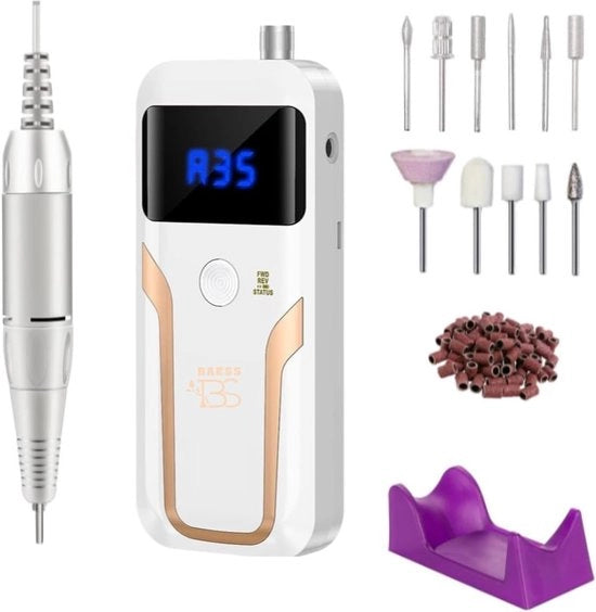 Set di manicure e pedicure elettrico - Manicure libera unghie - Set di manicure e pedicure elettrico con protezione - Rotazione a sinistra e destra