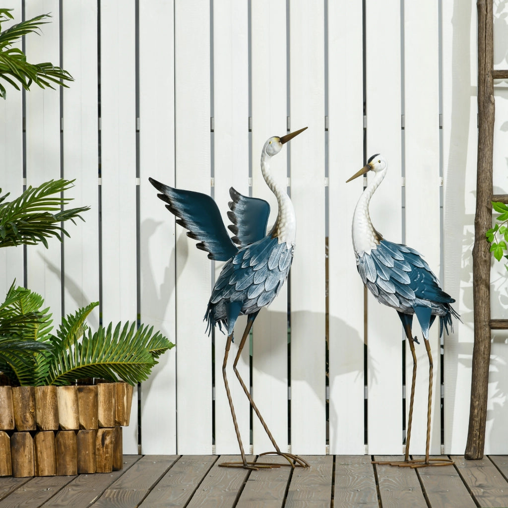 Statue giardino erone in acciaio ¨C zephmum ¨C 74x70 cm multicolore