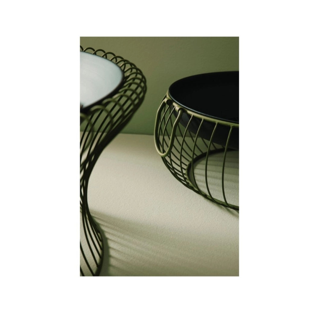 Bizzotto braciere Maylis verde Ø57x22h in acciaio verniciato verde