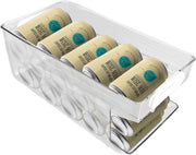 Organizzatore per Frigorifero, Contenitore Pieghevole per Cibi in Scatola, BPA-Grasso Contenitore per Dispensazione di Cibi in Scatola, Organizzatore per Cibi in Scatola per Frigorifero per Cibi in Scatola da 550 ml, Birra, Soda.
