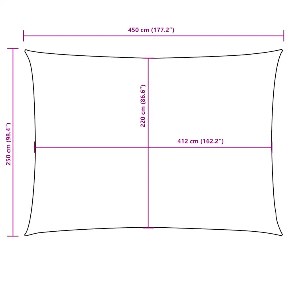 Parasole a vela | Telo Ombra | Vela da ombra Oxford Rettangolare 2,5x4,5 m Blu