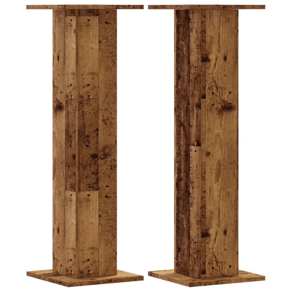 Portavasi mobili per fiori set da 2 legno di recupero legno ingegnerizzato marrone 02_0045372