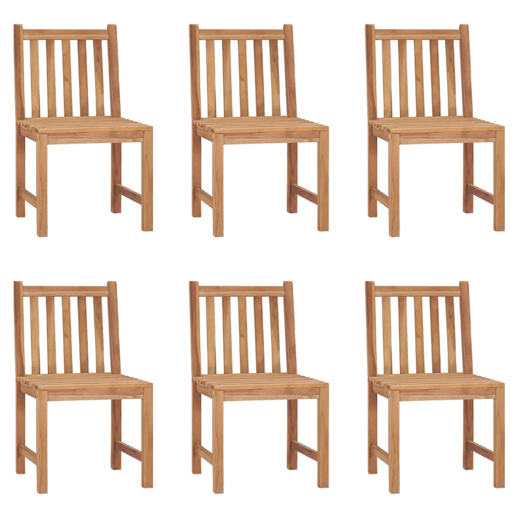 Sedie da Giardino 6 pz con Cuscini in Legno Massello di Teak 3073126
