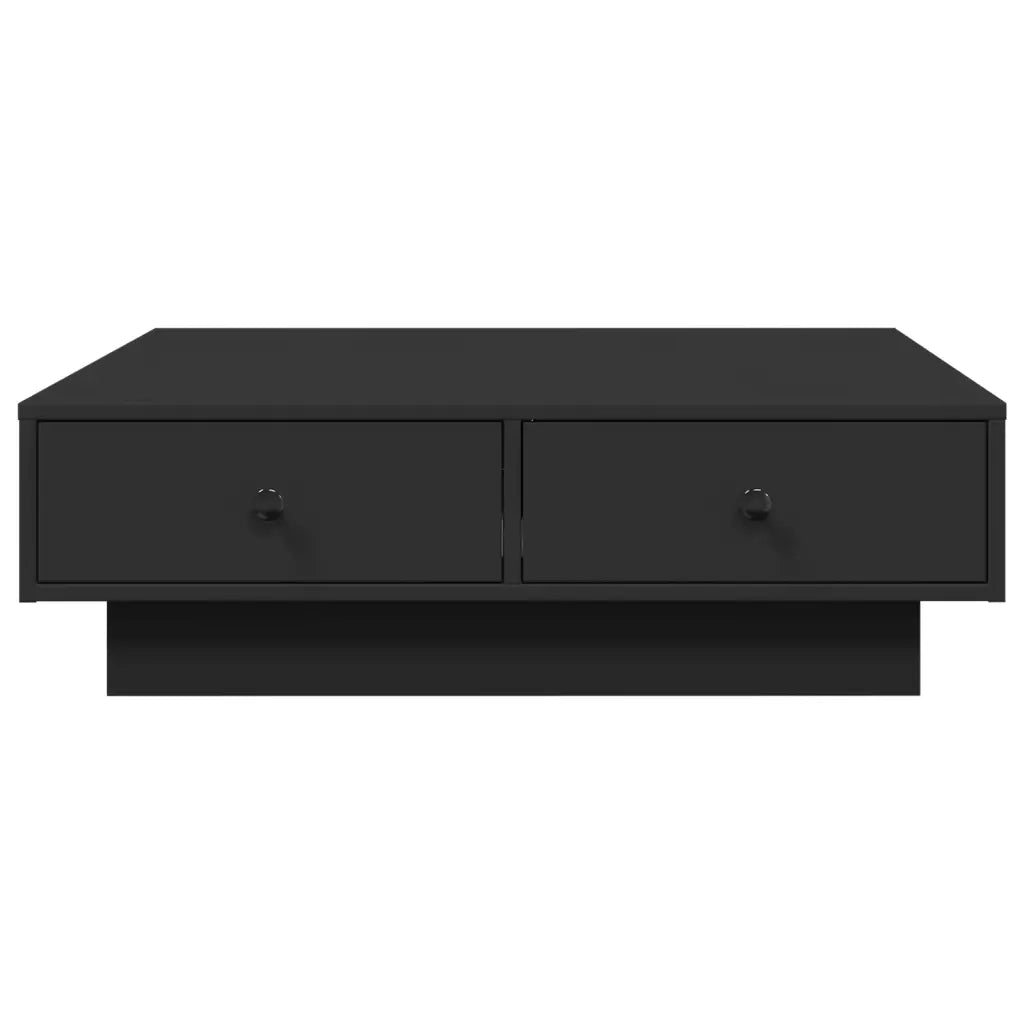 Tavolino da Salotto Nero 90x90x28 cm in Truciolato