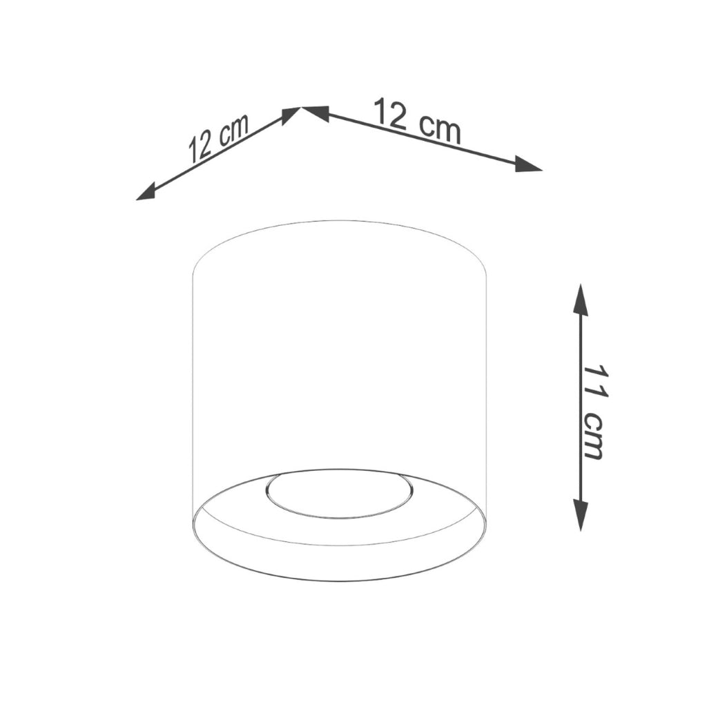 Faretto soffitto tondo oro Ø12cm GU10 10W Kiruna Pure