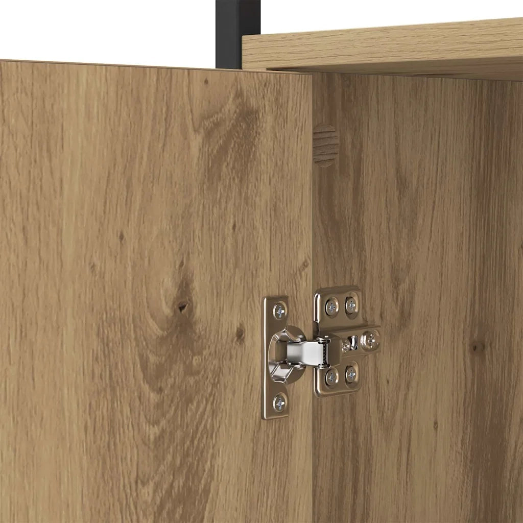 Credenza-Buffet-Armadio da cucina Rovere artigianale 100 x 35 x 80 cm Legno multistrato 822884
