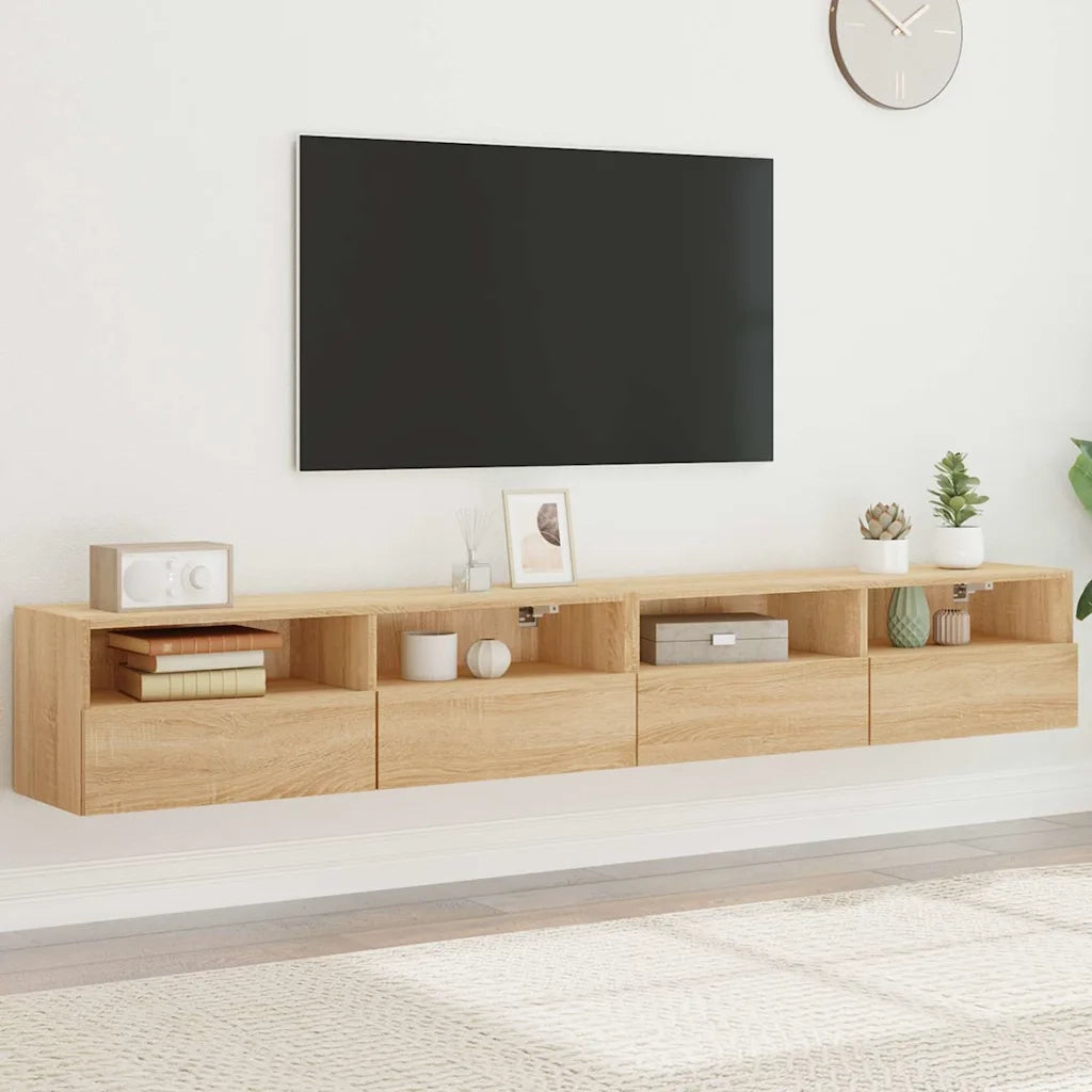 Mobili TV Muro 2pz | Armadietto TV | Mobile Porta TV Rovere Sonoma 100x30x30 cm Legno Multistrato
